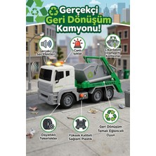 Craftivio Vardem 1:12 Işıklı Sesli Geri Dönüşüm Kamyonu - Büyük Boy Oyuncak Çöp Kamyonu