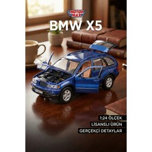 Craftivio Motor Max 1:24 Bmw X5 Diecast Model Araba - Metal Koleksiyonluk Araç - Mavi