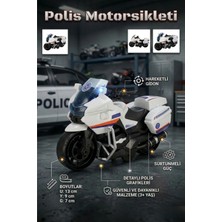 Craftivio Polis Motorsikleti Sürtünmeli Hareketli Gidonlu Oyuncak Motor