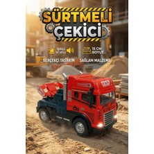 Craftivio Işıklı Sesli Sürtmeli Çekici Kamyon Die-Cast Oyuncak Araba 15 cm