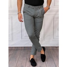 Modefendicom Slim Fit Kalıp Düz Kumaş Pantolon