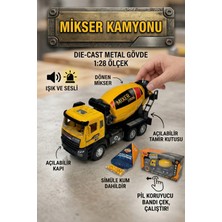 Craftivio 1:28 Ölçek Die-Cast Metal Mikser Kamyonu Sesli Işıklı + Simüle Kum Hediyeli