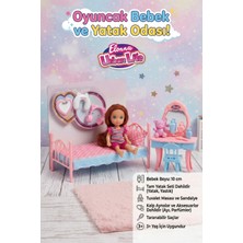 Craftivio Elonna Urban Life Oyuncak Bebek ve Yatak Odası Oyun Seti (10CM Bebek Dahil)