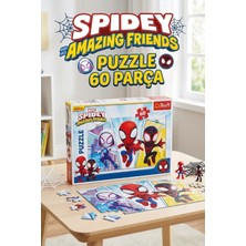 Craftivio Trefl Spidey ve Mucizevi Arkadaşları 60 Parça Puzzle - Marvel Lisanslı Eğitici Çocuk Yapboz (4+ Yaş)