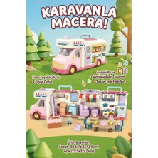 Craftivio Vardem Açılabilir Büyük Boy Oyuncak Kamp Karavanı Seti - Sesli Işıklı 4 Figürlü Evcilik Kamp Aracı