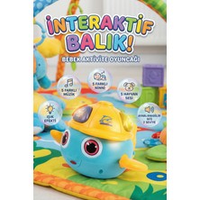 Craftivio Eğitici Müzikli Işıklı Interaktif Balık Bebek Aktivite Oyuncağı Ninnili Sesli Oyuncak