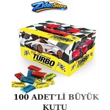 Emrah Gültekin Turbo Sakız 100 Adet Nostaljik Tutti Frutti Şekerli Sakız Büyük Kutu Koleksiyonluk Hediye Paketinde