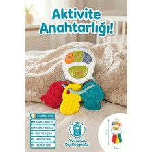 Craftivio Bebek Araba Anahtarı ve Yumuşak Diş Kaşıyıcı Oyuncak - 4 Farklı Mod, Sesli Aktivite Anahtarlığı
