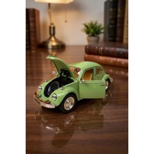 Craftivio Nostaljik Vosvos Oyuncak Araba - 17CM Büyük Boy - Sesli Işıklı ve Sürtmeli - Yeşil Model Araba