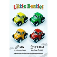 Craftivio Çek Bırak Vosvos Kaplumbağa Araba 5 cm Mini Beetle Oyuncak Araba