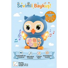 Craftivio Sevimli Baykuş - Işıklı Sesli Müzikli Eğitici Bebek Oyuncağı Piyanousu (3 Mod & Hayvan Sesli)