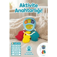 Craftivio Bebek Araba Anahtarı ve Yumuşak Diş Kaşıyıcı Oyuncak - 4 Farklı Mod, Sesli Aktivite Anahtarlığı