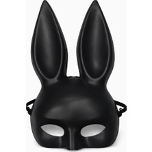 Najmaddin Uzun Kulaklı Siyah Lüks Tavşan Maskesi Mep Najmaddin