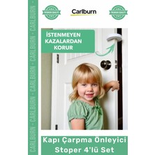 Carlburn Özel Üretim Dayanıklı Köpük Parmak Sıkışması Önleyici Kapı Çarpma Önleyici Stoper 4'lü Set