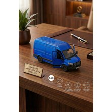Craftivio Kinsmart Mercedes-Benz Sprinter 1:48 Ölçek Metal Çek Bırak Oyuncak Minibüs - Lacivert Model Araba
