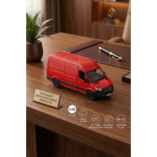 Craftivio Kinsmart Mercedes-Benz Sprinter 1:48 Ölçek Metal Çek Bırak Oyuncak Minibüs - Kırmızı Model Araba