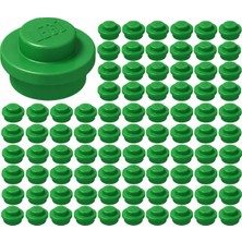 LEGO Yedek Parçalar: Plate Round: 100 Adet 1x1 Plate Round Parts Green - Yeşil 4073
