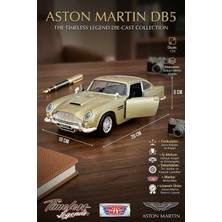 Craftivio Motormax 1:24 Aston Martin Db5 Die-Cast Model Araba - Açılır Kapılı Metal Koleksiyon Aracı (Altın)