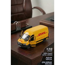 Craftivio Kinsmart Mercedes Benz Sprinter Dhl Kargo Aracı Metal Model Araba Çek Bırak (12 Cm)
