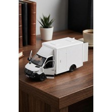 Craftivio Mercedes-Benz Sprinter 1:48 Ölçek Çek Bırak Metal Kargo Kamyoneti Oyuncak Araba 14 cm