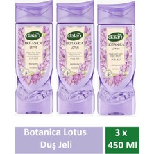 Dalan Duş Jeli Botanica Lotus 450 ml x 3 Adet