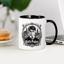 Hamiki Harry Potter Temalı Özel Tasarım Içi Siyahporselen Kupa Bardak