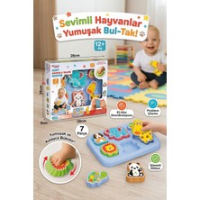 Craftivio 7 Parça Yumuşak Hayvan Şekilli Bul-Tak Eğitici Bebek Oyuncağı (12+ Ay)