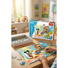 Craftivio Trefl Mickey Mouse ve Arkadaşları Plaj Eğlencesi Puzzle 60 Parça - 4 Yaş Üstü Eğitici Çocuk Yapboz