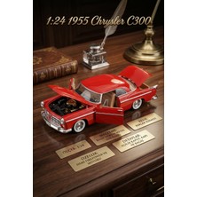 Craftivio Motor Max 1:24 1955 Chrysler C300 Kırmızı Die-Cast Model Araba - Açılır Kapı, Kaput ve Bagaj