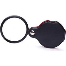 Ronanna -5x 60MM Cam Optik Lens,katlabilir,deri Kaplamalı Cep BÜYÜTEÇ-XX1051 ( Lisinya )