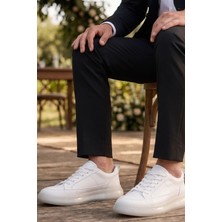 In Step Indıva Erkek Beyaz Şeffaf Tabanlı Modern Sneaker - Günlük ve Özel Gün Ayakkabısı