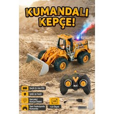 Craftivio Uzaktan Kumandalı Şarjlı Kepçe 1:22 Ölçek Gerçekçi Duman Çıkaran Işıklı Sesli Oyuncak Iş Makinesi