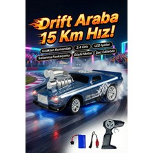 Craftivio Uzaktan Kumandalı Drift Arabası Rc Araba Işıklı Şarjlı 15 Km/h Hızlı Oyuncak Araba