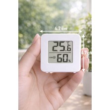 Syn Aksesuar Mini Dijital Sıcaklık ve Nem Ölçer – LCD Ekranlı Masaüstü Dijital Termometre