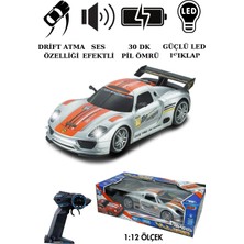 Craftivio 1:12 Ölçek Uzaktan Kumandalı Şarjlı Drift Arabası - Büyük Boy Işıklı ve Sesli Yarış Arabası