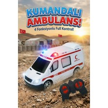 Craftivio Uzaktan Kumandalı Ambulans Full Fonksiyonlu Işıklı Oyuncak Araba 20 cm - Eğitici 112 Acil Servis