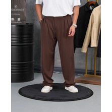 Modefendicom Baggy Kalıp Pile Detaylı Kumaş Pantolon