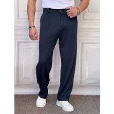 Modefendicom Baggy Kalıp Pile Detaylı Kumaş Pantolon