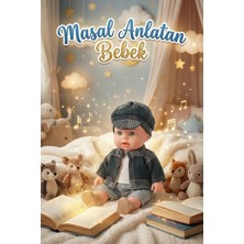 Craftivio Masal Anlatan Et Bebek 35 cm - Türkçe Konuşan Eğitici Oyuncak Erkek Bebek - Kasketli