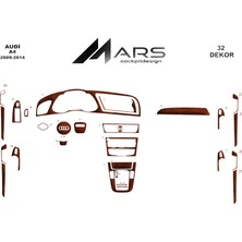 Mars Cockpit Design Audi A4 2009 Konsol-Torpido Kaplama 32 Parça Maun