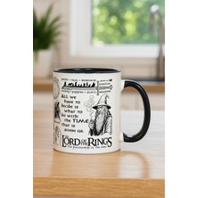 İyi Fikirler Lotr Yüzüklerin Efendisi, Lord Of The Rings Temalı Porselen Kupa Bardak Içi Siyah 330 ml