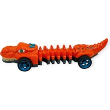 Ronanna Timsah Araba - Otomatik Hareketli Sesli Işıklı 32 cm - Koyu Turuncu Timsah (Lisinya)