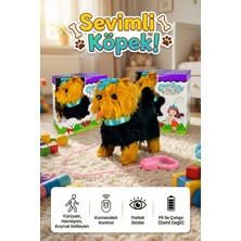 Craftivio Vardem Oyuncak Tasma Kumandalı Yürüyen Havlayan ve Kuyruk Sallayan Peluş Köpek