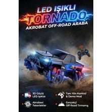 Craftivio Tornado Uzaktan Kumandalı Işıklı Drift Arabası 4x4 Akrobat Off-Road Jeep 2.4ghz Şarjlı Araba