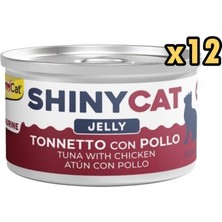 Gimcat Shinycat Jelly Tuna Balıklı Tavuklu Kedi Konservesi 70 gr x 12 Adet