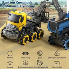 Craftivio Uzaktan Kumandalı Kepçe İş Makinesi - Mecanum Tekerlekli, Işıklı Sesli, Yatay Giden Oyuncak