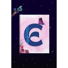 Sekizelliiki E Harfi Baskılı Spiralli Defter