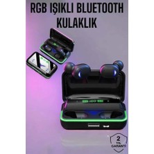 Ronanna Powerbank Özellikli Kablosuz Bluetooth Kulaklık Rgb Işıklı