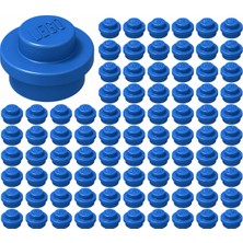LEGO Yedek Parçalar: Plate Round 1X1: 100 Adet 1x1 Plate Round Parts Mavi- Blue 4073