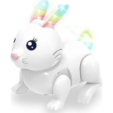 Ronanna 99777-1 - Pilli Sesli Işıklı Yürüyen Tavşan (Lisinya)